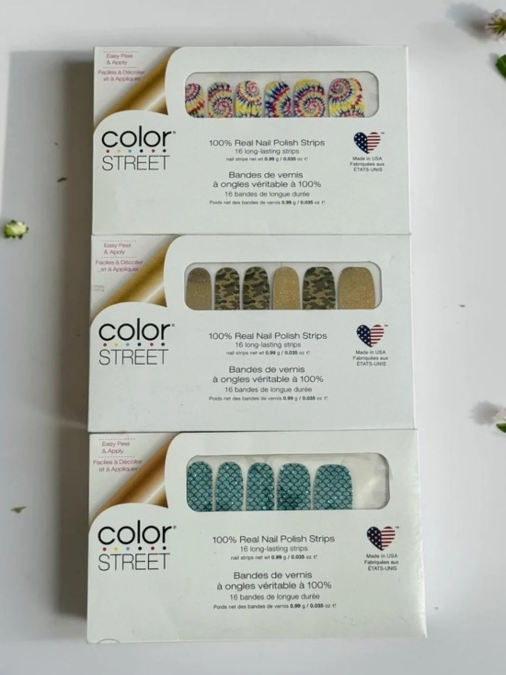 🫶🏻 Color Street Nail Polish Strips Trio -l(3 Sets)